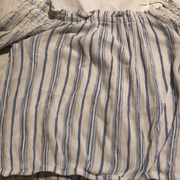 Striped Off the Shoulder Top - Picture 1 of 2